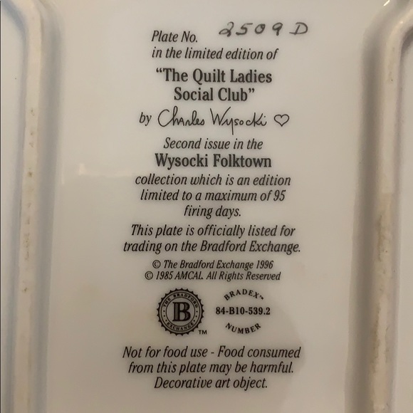 VINTAGE Charles Wysocki Artistic Designs PLATES - Picture 5 of 6